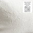 ROYAL BOROUGH 100% COTTON MATELASSE 3 PC COVERLET SET, FULL/QUEEN - IVORY - Like New
