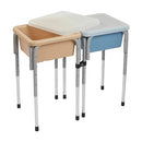 ECR4KIDS 2-Station Sand and Water Adjustable Play Table, Sand/Powder Blue - Like New