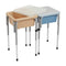 ECR4KIDS 2-Station Sand and Water Adjustable Play Table, Sand/Powder Blue - Like New