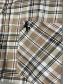 BLACK HORSE WOVEN PLAID SHIRT - SIZE :MENS M - BROWN/BLACK/WHITE/YELLOW - Brand New