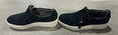 CLARKS COLLECTION BY CLARKS WOMENS SLIP ON SUEDE SHOE ZIPPER SIZE: 6 NAVY/WHITE - Like New
