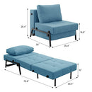 VONANDA MODERN SOFA FOLDING BED SLEEPER CONVERTIBLE CHAIR MULTI-FUNCTION BLUE - Like New