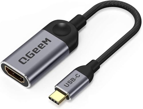 QGEEM USB C HDMI ADAPTER 4K CABLE USB TYPE-C TO HDMI ADAPTER THUNDERBOLT - GRAY - Like New