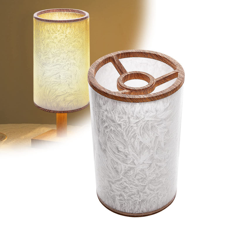 LAMP SHADE HARD RESIN MARBLE TEXTURE BARREL TABLE FLOOR LAMP 5.8X5.8X9- WHITE - Like New
