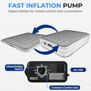 SereneLife Luxury Full Size Air Mattress built-in Speed Pump, SLABFL60 - Gray - Like New