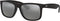 RAY-BAN, FRAME - MATTE RUBBER BLACK, LENSES - SILVER MIRROR, 622/55 - Like New