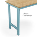 EVEREST 44 IN. WIDE WORK TABLE - MODERN BLUE WITH BAMBOO COLOR - Like New