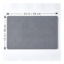 BIBB HOME DIATOMACEOUS EARTH STONE QUICK DRYING BATH MAT 15 X 23 PVC - GRAY - Like New
