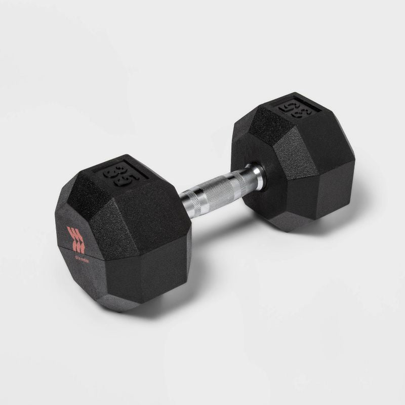 ALL IN MOTION HEX DUMBBELL 35LBS, BLACK - Like New