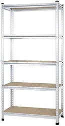 AMAZON BASICS MEDIUM DUTY STORAGE SHELVING 36 X 18 X 72 WHITE - AMBS03 - Like New
