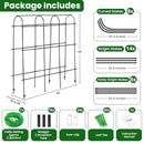 OTOSUNNY 72" GARDEN ARCH TRELLIS FOR CLIMBING PLANTS - BLACK - Like New