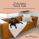 BEST FRIENDS SHERI CALMING LUX DOG BLANKET, FAUX FUR PET, SIZE 40"X50" OYSTER - Brand New