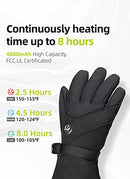 ZAIWOO HEATED GLOVES 4800MAH RECHARGEABLE WATERPROOF BATTERY BLACK SMALL - Like New