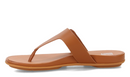 FITFLOP GRACIE RUBBER-BUCKLE LEATHER TOE-POST SANDAL - SIZE: WOMEN 8 - LIGHT TAN - Like New