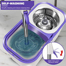 Masthome Mop and Bucket with Wringer Set, Spin Mop B0B4VY7557 - Black/Blue - Brand New