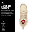 2088241 SOREL Women Whitney ll Plus Lace Waterproof Boot Honey White/Ceramic 8 - Brand New