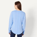 AEWM54666F25 AMAZON ESSENTIALS ACTIVE WOMEN CREWNECK SWEATSHIRT, SIZE: M - BLUE - Like New