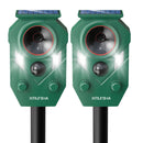 XMUNIHA SOLAR ULTRASONIC ANIMAL REPELLENT OUTDOOR, 2 PACK DEER REPELLENT - GREEN - Like New