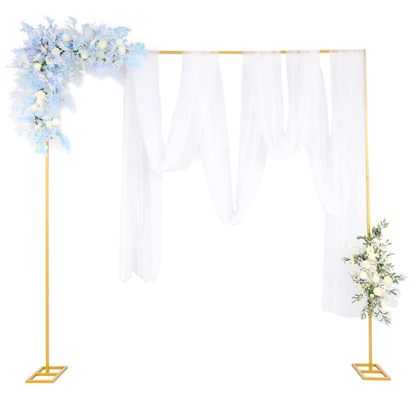 Suuwoee Wedding Arch Backdrop Stand, 10x10Ft Adjustable Backdrop, GM-2-GOLD - Like New
