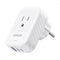 Anker European Travel Plug Adapter, Type E/F Sockets, USB-C Ports, A92A2 - White - Like New