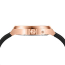 TUCCI ITALY PRECISIONE UNISEX SILICONE WRIST WATCH - ROSE TONE BLACK - Like New