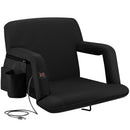 Alpcour Heating Massage Stadium Seat – Deluxe Reclining Bleacher Chair - Like New