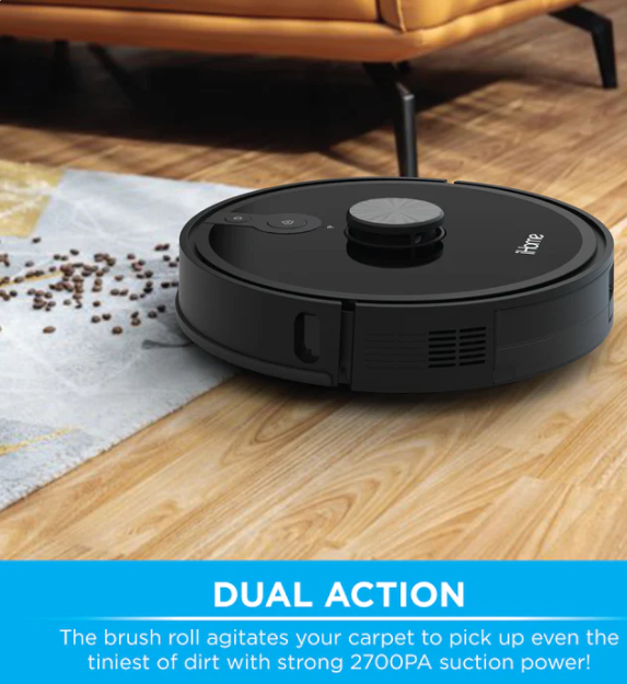 iHome AutoVac Nova S1 (2nd Gen) Robot Vacuum LIDAR Navigation Remote Control - Like New