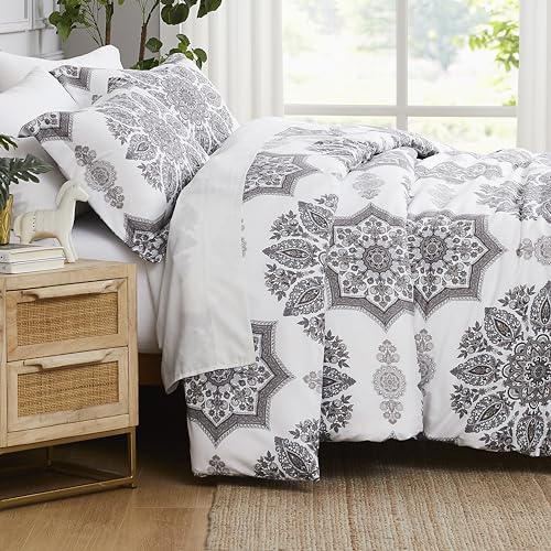 SOUTHSHORE FINE LIVING INC. OVERSIZED DUVET COVER INFINITY GRAY RM138098 - Like New