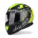 HAX HELMETS HAX FULL FACE MOTORCYCLE REAR WING- SIZE: S - IMPULSE DEVOUR YELLOW - Brand New