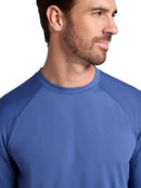 GAM243TL09015 Gaiam Men's Long Sleeve Crewneck Top Standard, True Navy L - Brand New