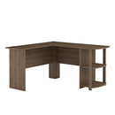 AMERIWOOD HOME DAKOTA L-DESK WITH BOOKSHELVES 9354333COM - RUSTIC OAK - Like New