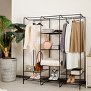 SIMPLEWISE FREESTANDING GARMENT RACK HANGING CLOTHES RACK OQGR-02 - BLACK - Like New