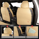 MIROZO Seat Covers Full Set, Leather Automotive Seat Covers protector - Beige - Like New
