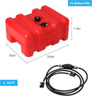 6.3 Gallon/24-l Marine Tank Portable Tank with 10FT Lin Marine Gas Tank - Like New
