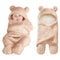 XMWEALTHY Cute Newborn Baby Boys Girls Blankets Plush Swaddle Blankets Brown - Like New