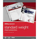 OFFICE DEPOT STANDARD WEIGHT SHEET PROTECTORS 8 1/2IN. X 11IN. CLEAR 491-676 - Brand New