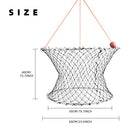 SF Double Ring Crab Trap Steel Ring Crab Net 24" Top Ring B0BBL24VPM - Green - Like New