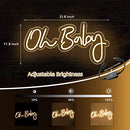 99 lighting Oh Baby Large Size 21.8X11.8 inches Neon Sign for Wall Decor - Brand New