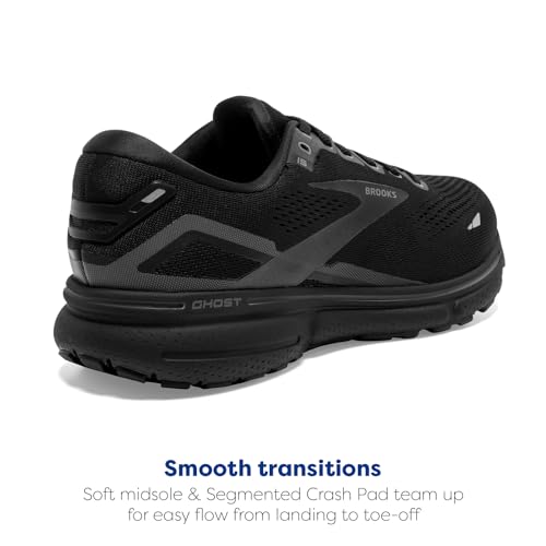 Brooks Women's Ghost 15 Neutral Running Shoe Black/Black/Ebony Size 9.5 - Like New