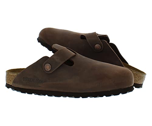 0860131 BIRKENSTOCK BOSTON HABANA LEATHER CLOGS HABANA OILED LEATHER SIZE M4.5 - Like New