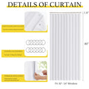 NICETOWN ROOM DARKENING CURTAINS WITH HOOKS FOR CLOSET, 60X80 1PC - WHITE - Brand New