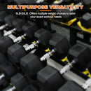 FITVIDS RUBBER ENCASED HEX DUMBBELL HAND WEIGHTS ANTI-SLIP CAST IRON - BLACK - Like New