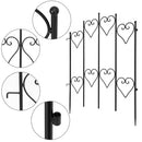 AMAGABELI DECORATIVE GARDEN FENCE 27INX9FT OUTDOOR BORDER FENCE - BLACK - Like New