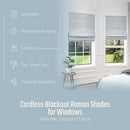 Everyday Celebration Roman Shades Pull Down Window Treatment - Light Stone - Brand New