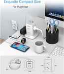 TESSAN POWER STRIP TOWER SURGE PROTECTOR, 6 FEET, 1875W, WHITE - Like New