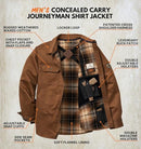 Legendary Whitetails Men's Conceal Carry Ccw Shirt Jacket Waxed Cotton M -Barley - Brand New