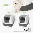 CATIT AIRSIFT CAT LITTER PAN, LARGE - GRAY WHITE - Like New