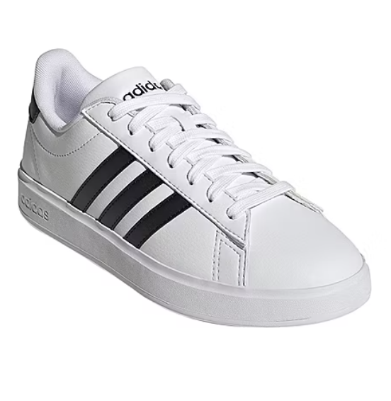 ADIDAS GRAND COURT 2.0 WOMENS SNEAKERS - SIZE: WOMEN 7.5 - WHITE/BLACK - Like New