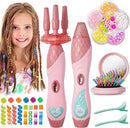 GEYIIE LITTLE PRINCESS SALON SET WITH BEADS DIY HAIR STYLING TOOLS - PINK - Like New
