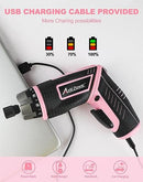 AVID POWER ELECTRIC CORDLESS SCREWDRIVER SET RECHARGEABLE 4V 44PCS - PINK - Like New